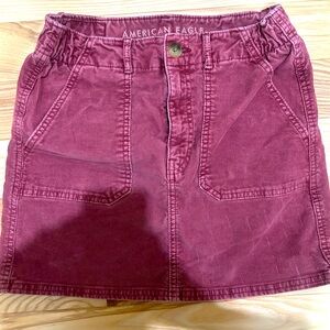 American Eagle Dusty Rose Corduroy Skirt
